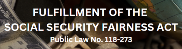 Fulfill the Social Security Fairness Act, Public Law No 118273 MoveOn